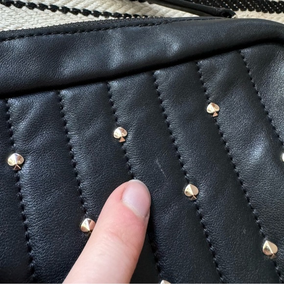 Kate Spade New York Amelia Studded Medium Camera Bag Quilted Black - Picture 6 of 13